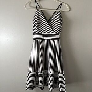 Soprano‎ Spaghetti Strap Sun Dress A-Line Ribbed Fitted Waistband Women's Medium